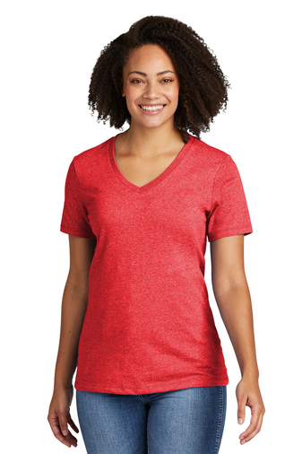 Allmade Women’s 4.5-ounce, 50% recycled cotton/50% post-consumer recycled polyester Blend V-Neck T-shirt
